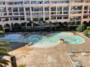 T2 climatisé plein sud + piscine, pataugeoire + Plage à 50m